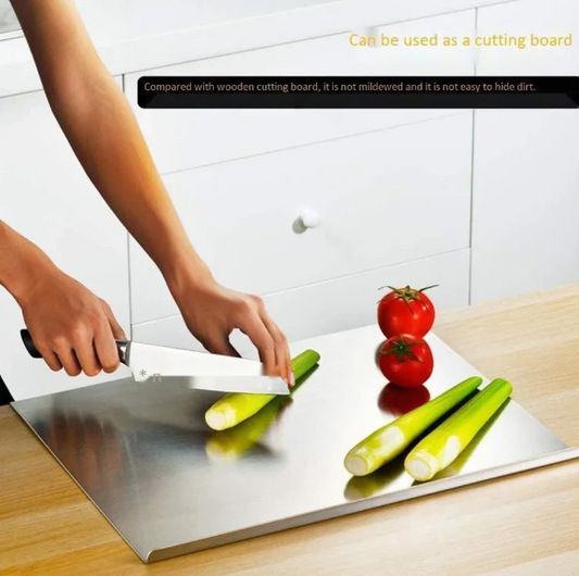 All-in-One Stainless Steel Cutting Board โ Anti-Bacterial, Non-Slip, Multi-Use