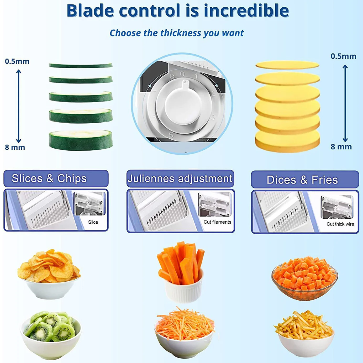 Imported Multi-Purpose Kitchen Vegetable Slicer - Multifunctional Mandoline chopper
