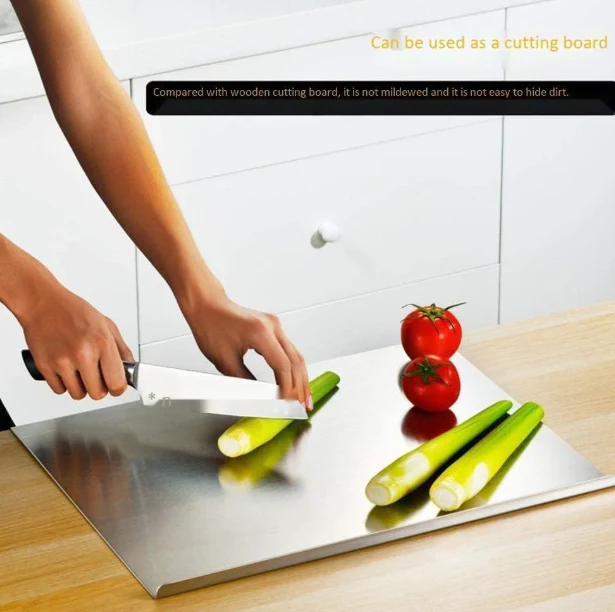 All-in-One Stainless Steel Cutting Board – Anti-Bacterial, Non-Slip, Multi-Use