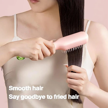 Self Cleaning Magic Retractable Hair Brush and Massage Anti-static, Cleaning Hair Smoothing and Beauty Hair