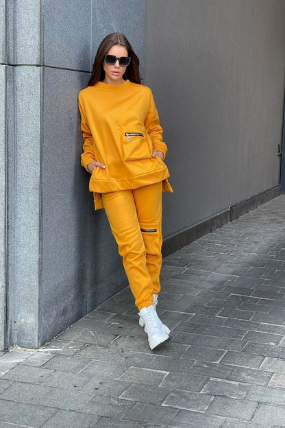WINTER POCKET STYLE TRACKSUIT FOR WOMEN