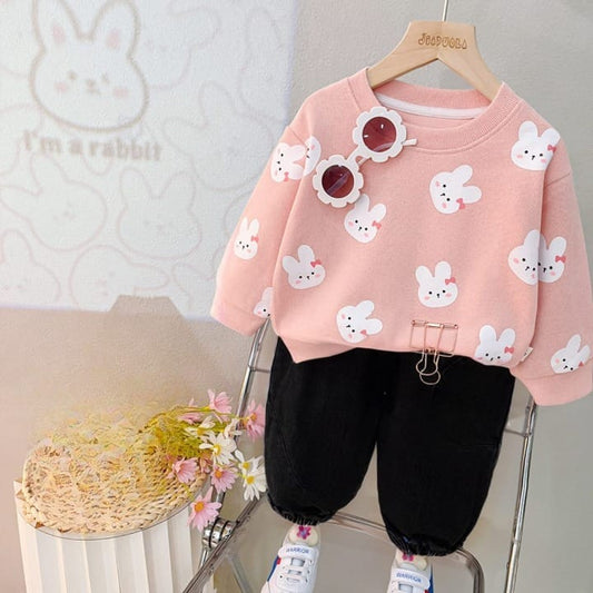 PEACH BEAR KIDS WINTER PANEL TRACKSUIT