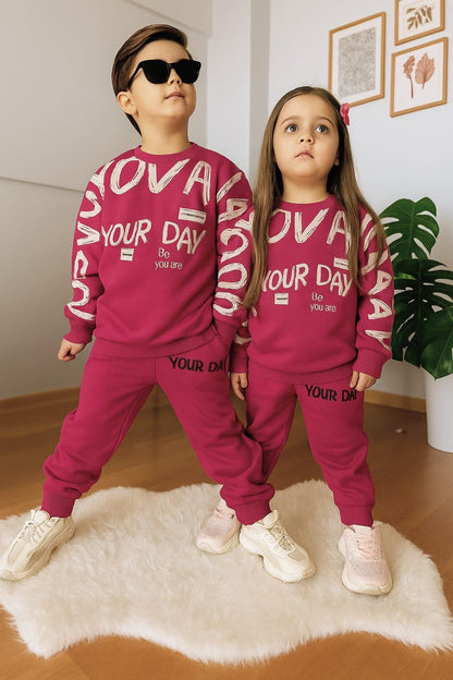 YOUR DAY PRINTED WINTER TRACKSUIT FOR KIDS HIGH QUALITY