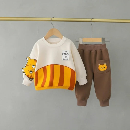 YELLOW CAT KIDS WINTER PANEL TRACKSUIT