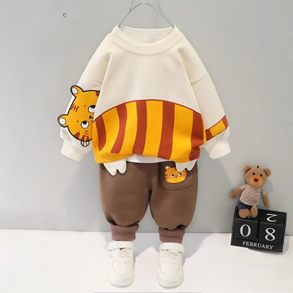 YELLOW CAT KIDS WINTER PANEL TRACKSUIT